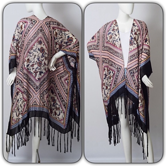 Chic Multicolor Boho Swim Coverup - Picture 6 of 7